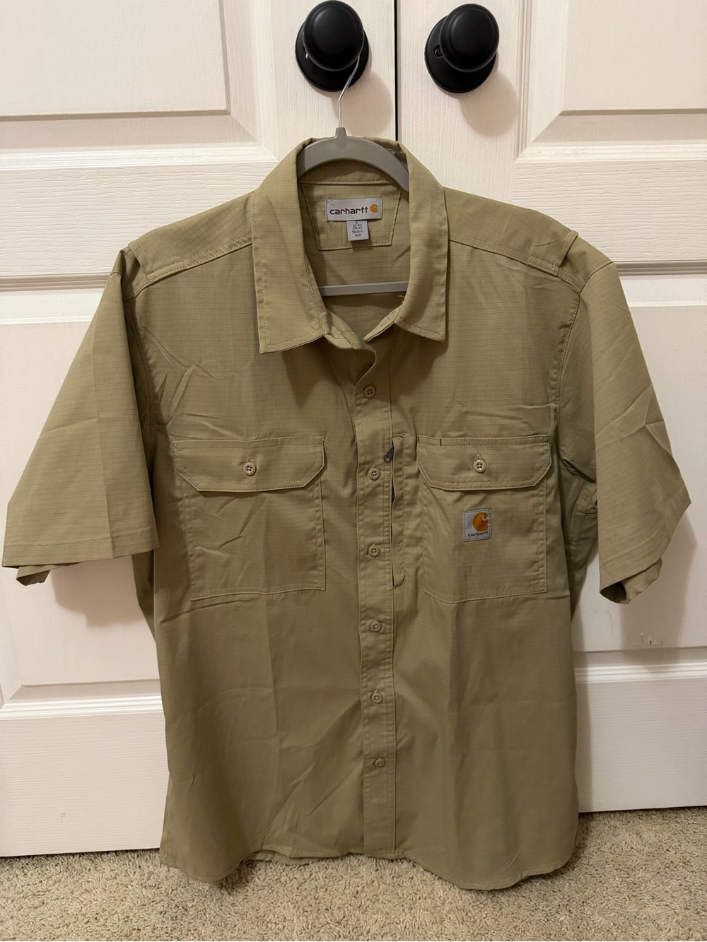 Carhartt Men’s Short-Sleeve Button Down Workshirt Size L